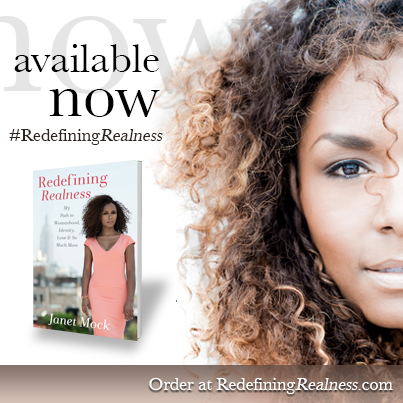 janetmock:  Yes my book is out today. Indeed I am getting all of my life. In a new