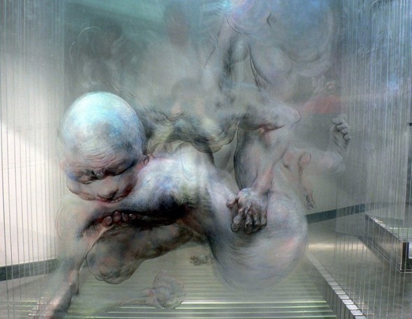 fer1972:  3D Installation made of Paint on Multiple Layer of Transparent Film by Xia