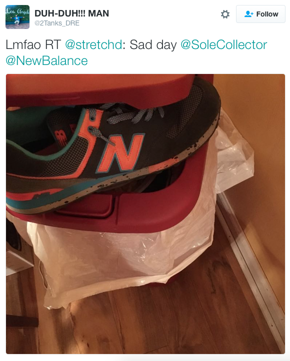 welfare-queen:  husssel:  micdotcom:   People are dumping their New Balance shoes
