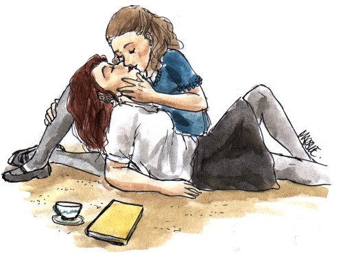 toodrunktofindaurl:  An exhausted Peggy and an overly affectionate Angie. Just a normal evening at the Stark mansion.(for anamatics)