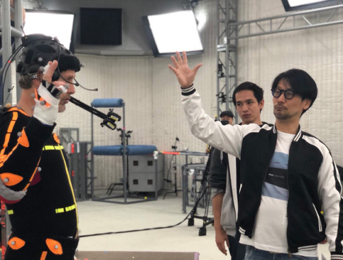 shakotansolari:metalgearinformer:Kojima shooting scenes for Death Stranding with Mads Mikkelsen and 