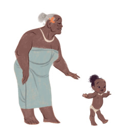 Scurviesdisneyblog:  Moana And Gramma Tala By Annette Marnat (X)