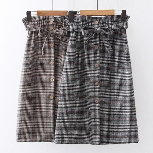 High Waist Bow Plaid Split Skirt starts at $25.90 ✨✨ I like this one. What about you? 