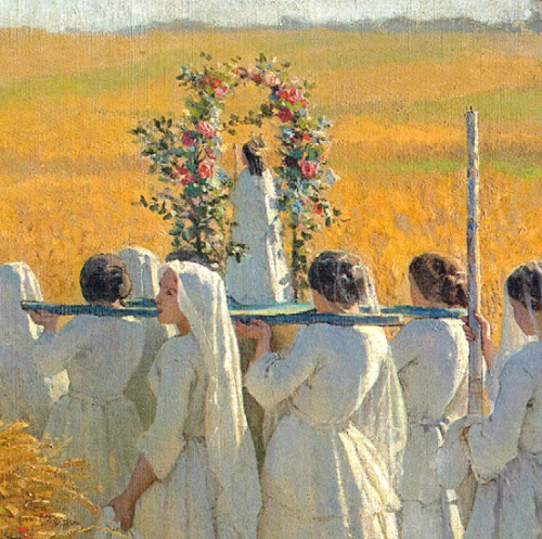 by-grace-of-god: One of my favourite paintings. Blessing of the Wheat Fields by Jules Breton 