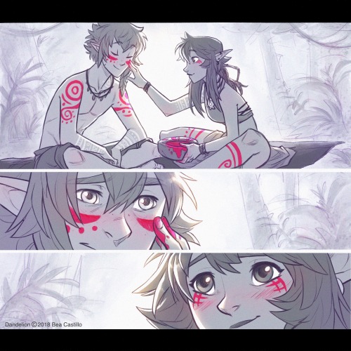 “TRIBAL LOVE”  -  Part 1/3Short comic with my OCs Caín and Ilse ^^