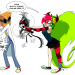 scyrel:A silly crossover to amuse myself, and Villainous is practically the crossover king.Razor is yelling at them, but it’s not like they can understand what he says anyway. 