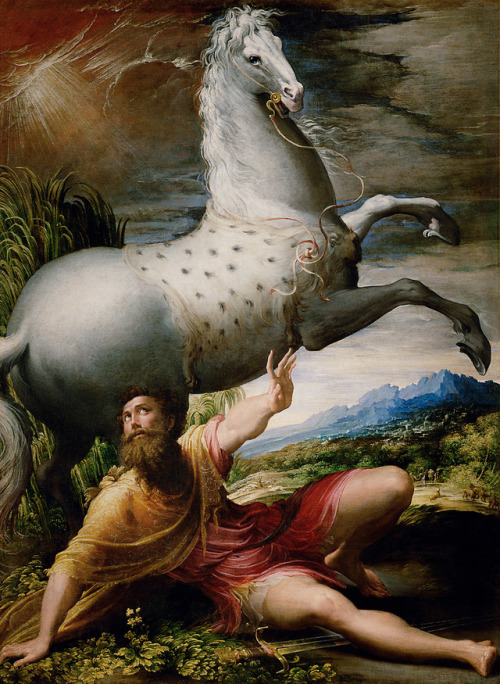 La caída de San Pablo por Parmigianino, 1527-28 aprox.