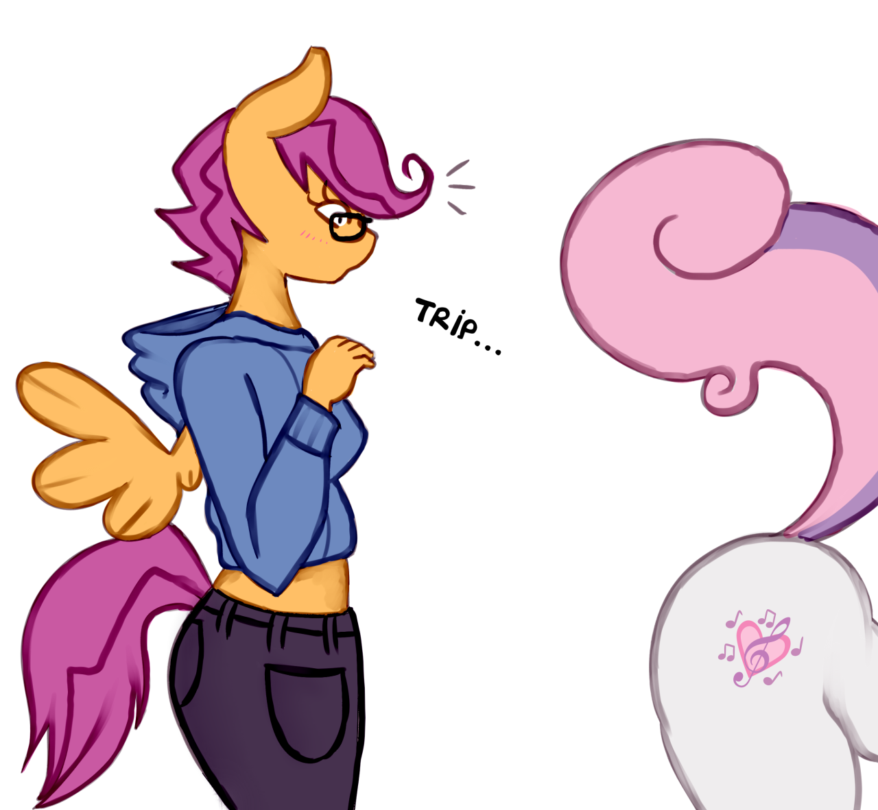 somescrub:  Sc-Scootaloo!? Oh sweet Celestia!  X3 Oh dear&hellip;
