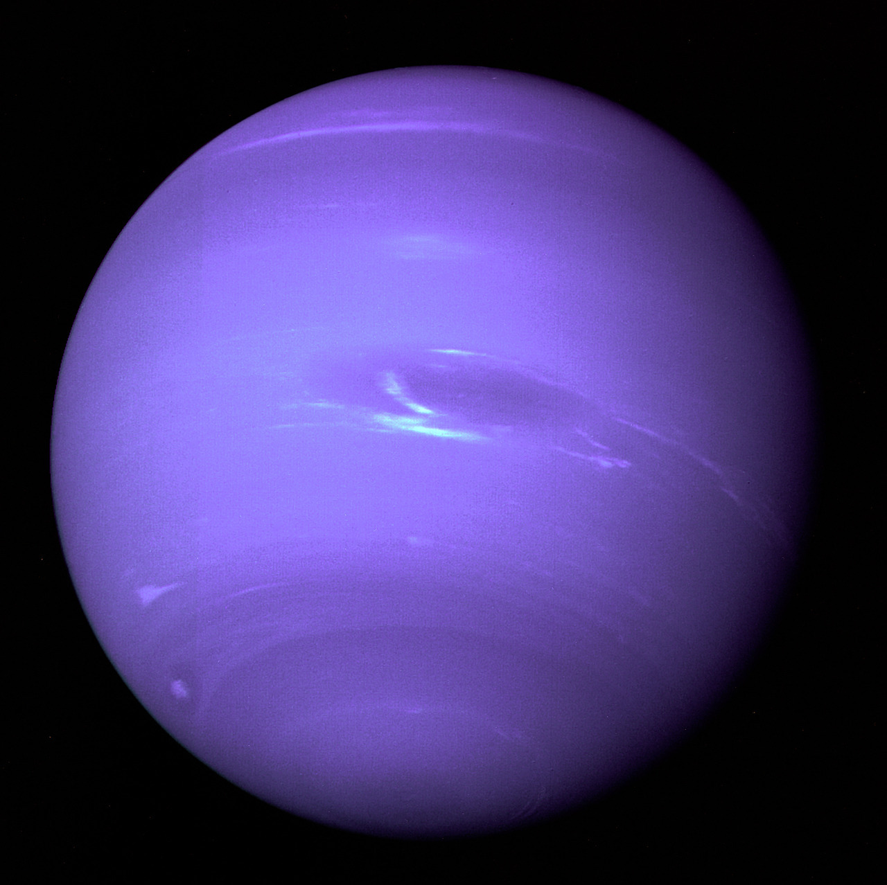 space-pics:This picture of Neptune was produced from the last whole planet images