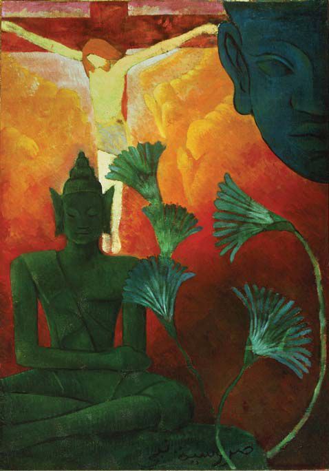 Paul Ranson, Christ and Buddha, 1890. Oil on canvas, 67 × 51 cm (26¼ × 20¼