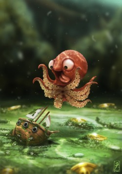 awwww-cute:  I googled “kraken” and this adorable image came up