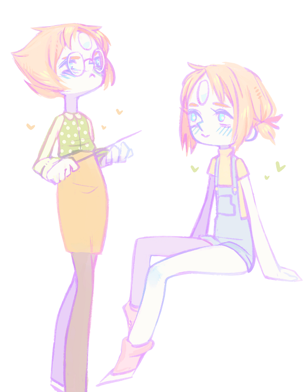 flowersilk:  teacher bird mom and pigtails bird mom..rly just an excuse to draw pearl