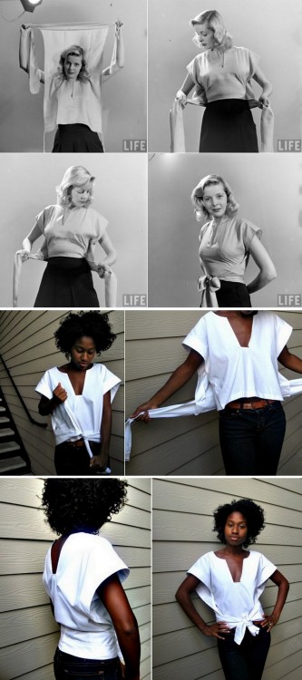 DIY Life Magazine Inspired Retro Wrap Top Tutorial from Freshly Given.Whitney at Freshly Given got h