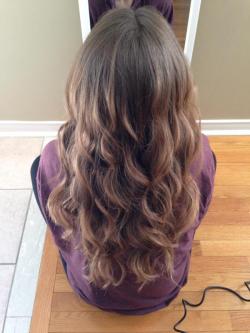 when my best friend did my hair for semi-formal