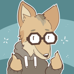 cat-boots:   hoodie hider and thumbs up fox, Cursorial [commission]    x3 Cutie~