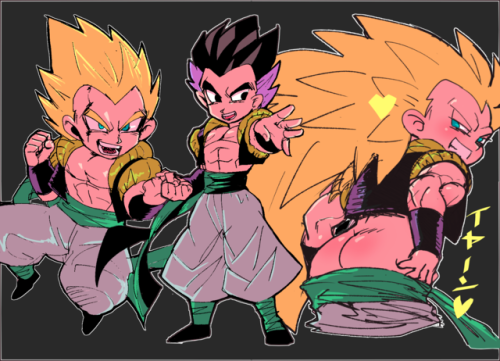 sliverstarsartblog: unaginn: 筋ショタかわいい I love this person arts of Gotenks! Aaa they love Gotenks like