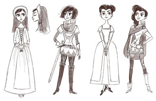 My character designs for Cassandra from Tangled: The Series!  Cassandra stayed pretty close to the t