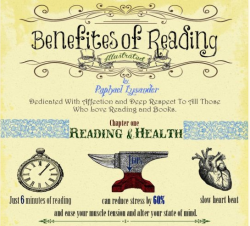 cheshirelibrary:  Raphael Lysander, a graphic designer and owner of Bluewolf Aleppo, created this swell infographic on the benefits of reading (click the link to see his list of resources).