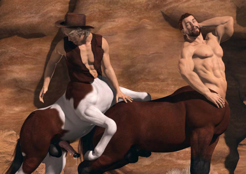 priapusofmilet:  Centaur Tale - Anonymous commission with very kind permission to be published on my blogs. It´s the story of Haley and Scott, two centaurs riding West.  