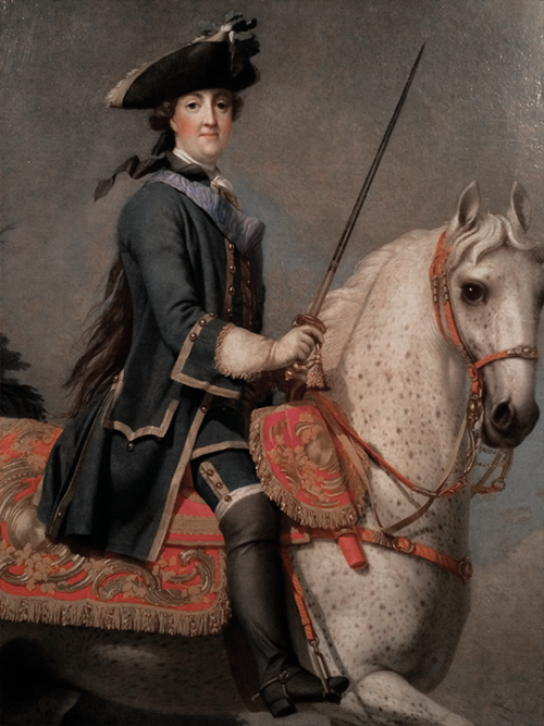 teatimeatwinterpalace:Catherine II in Guards Uniform astride her Horse Brilliant by Vigilius Eriksen