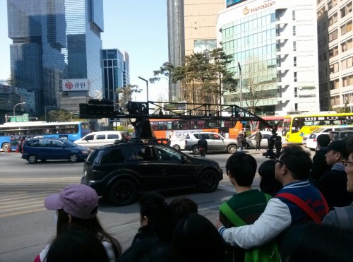 Gangnam. Seoul, South Korea. Filming iof Avengers 2.
