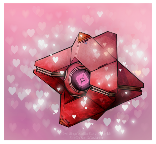 iwillsingtoyouastarstory:  My interpretation on Destiny’s Crimson Doubles pink ghost shell 