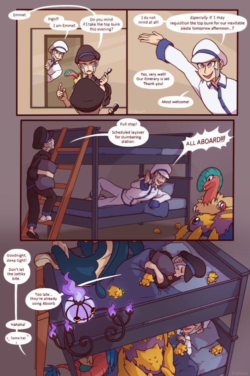 salvicorn:joltiks can have little a HP…as a bedtime treatTHE JOLTIKS MADE EMMET A BED ALSHFKSNSK