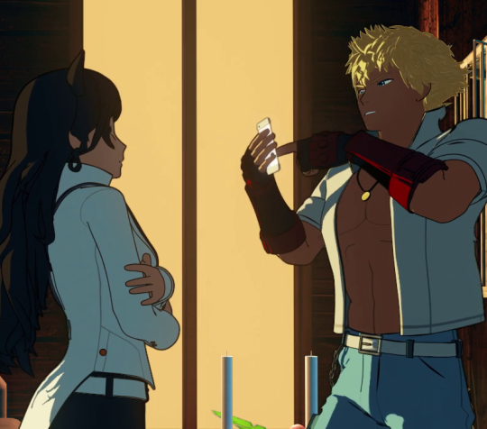 texanredrose:  relatablepicsofblakebelladonna:  Blake: “How am I supposed to explain all this to Weiss? She has to be mad at me for leaving…”Sun: “Want my advice?”Blake: *suspiciously* “Yes?”Sun: “You need to reaffirm your relationship