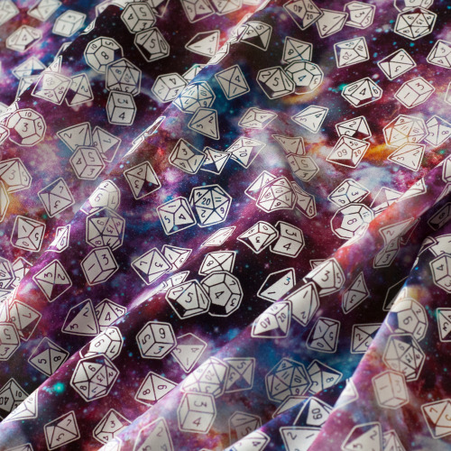 firesidetextiles: anotherdayforchaosfay: firesidetextiles: The next print run of Galaxy Dice fabric 