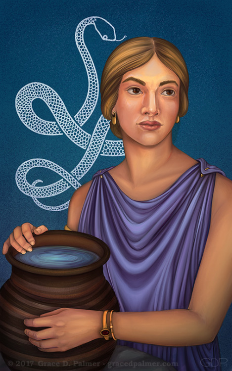 Sirona, Salus, Hygeia: a trio of healing goddessesThis summer I painted two commissions of Greek and