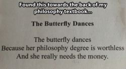 lmao…. Poor butterfly…