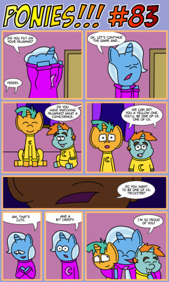 poniesbangbangbang:  PONIES!!! #83 You can tell that Snips and Snails have been practicing. Proofread by refferee deviantArt FimFiction  Aww :3