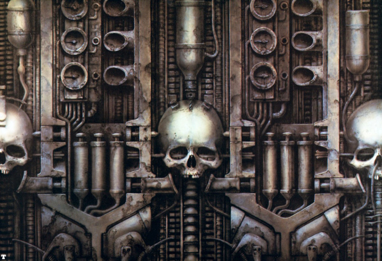 70sscifiart:  H.R. Giger, the Swiss artist known for his macabre work on Alien and