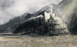 unfinished Minas Tirith in which I lost interest, Blazing Gear and some super fast environment