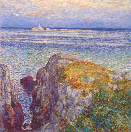 White Island Light, Isles of Shoals, at Sundown -  Frederick Childe Hassam 1899 oil on canvasSmith C