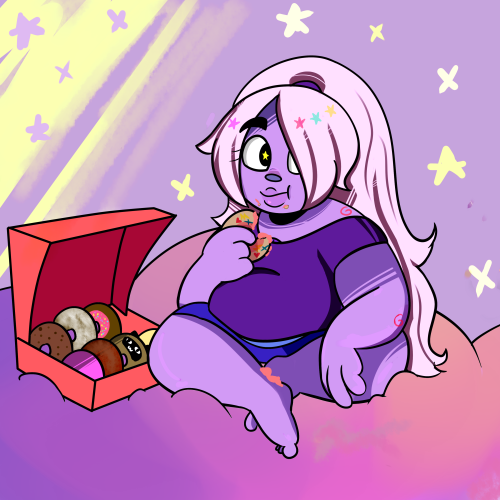 8bithime:  cocopod did the lineart for amethyst and I did the colors! While I did the lineart for pearl! and Coco did the coloring! Garnet got split in half between us here 