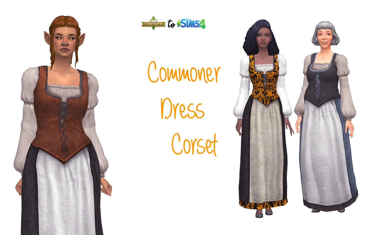 Zx-Ta — Bonsoir! Cute dress for your medieval sims, 8