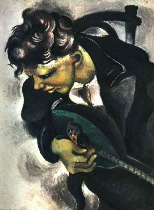 artist-chagall:David, 1914, Marc ChagallMedium: oil,canvas