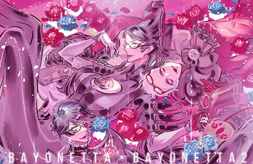 dailybayonetta: Bayonetta and Jeanne + official art (updated)