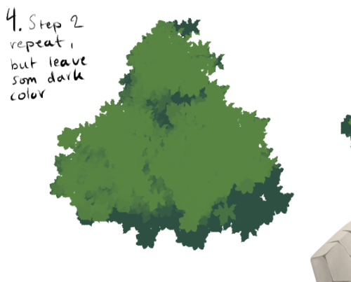 gorillaprutt:fast little tree/bush tutorial thing!