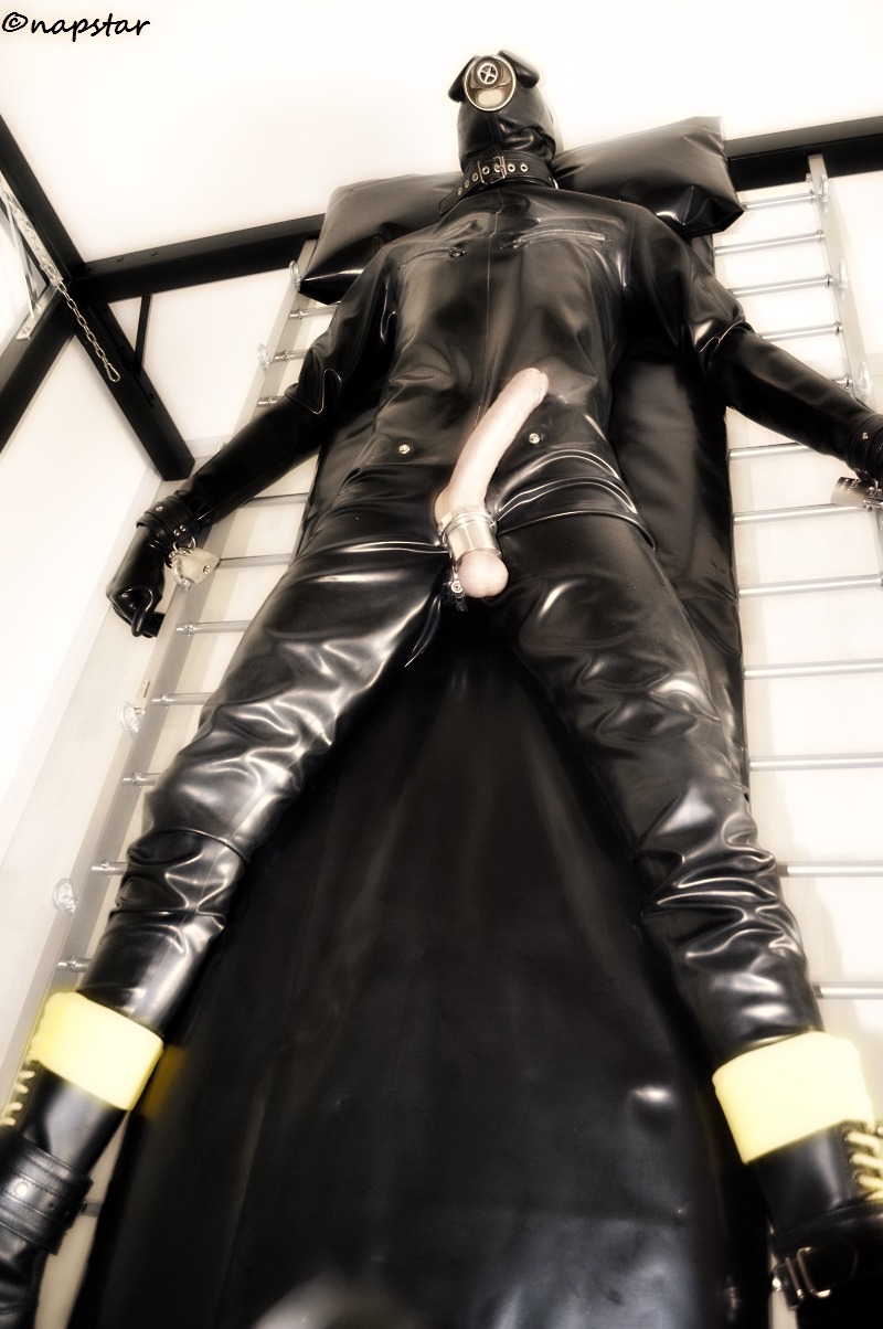 limitlesspainslave:  bondagetotal:  BondageTotal by napstar   Woof!!