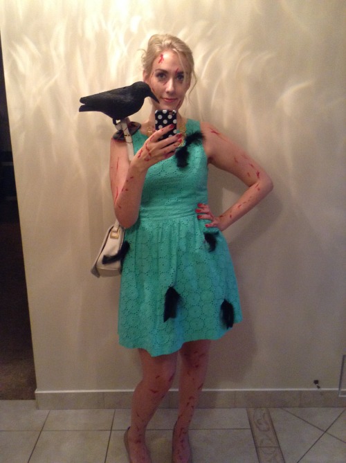 omgthatdress:My very last minute Melanie Daniels (Tippi Hedren) from The Birds!  Not pictured is my 