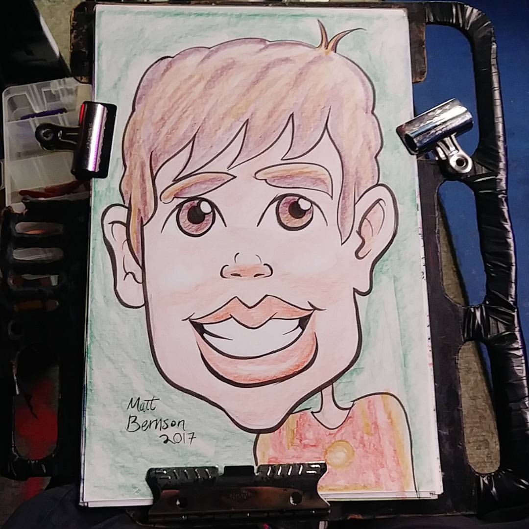 Doing caricatures at Dairy Delight! Ice cream for dinner is what summer is about.