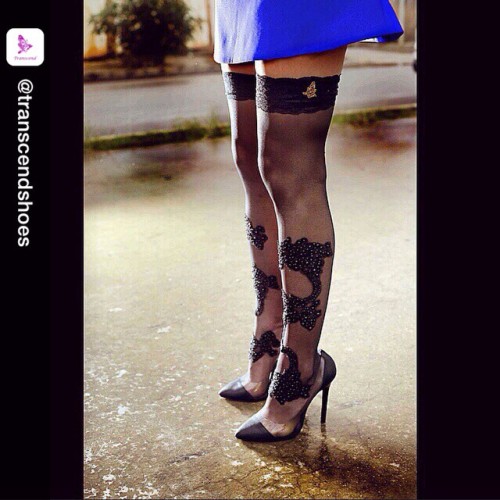 Repost from @transcendshoes Our &lsquo;Diva&rsquo; high thigh boots. Made of tulle, leather,