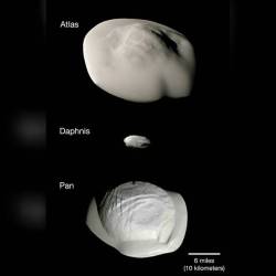 Atlas, Daphnis, And Pan #Nasa #Apod #Esa #Ssi #Jpl #Cassiniimagingteam #Atlas #Daphnis