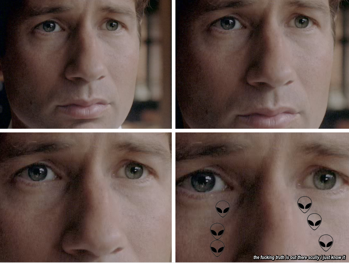 scullyitsme: when he says it’s aliens:  when she says it’s not aliens: 