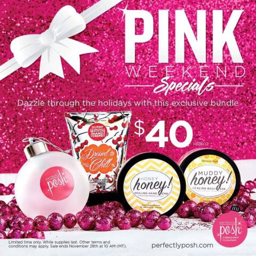PINK WEEKEND SPECIALS!! Get yours while you can! Shop here: pamperingwithsarah.po.sh/product