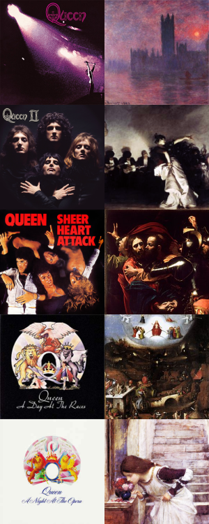 justqueenthoughts: Classical artistic masterpieces + some paintings they remind me ofQueen - Houses 