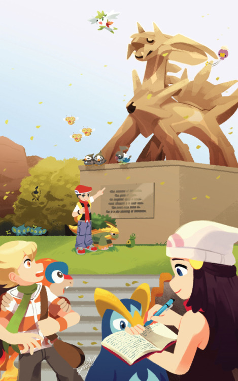 my artwork for Saving a Lot of Data, a Pokemon zine dedicated to Gen 4! it was a blast getting to do