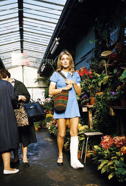  Sharon Tate at a market in Paris, 1968.